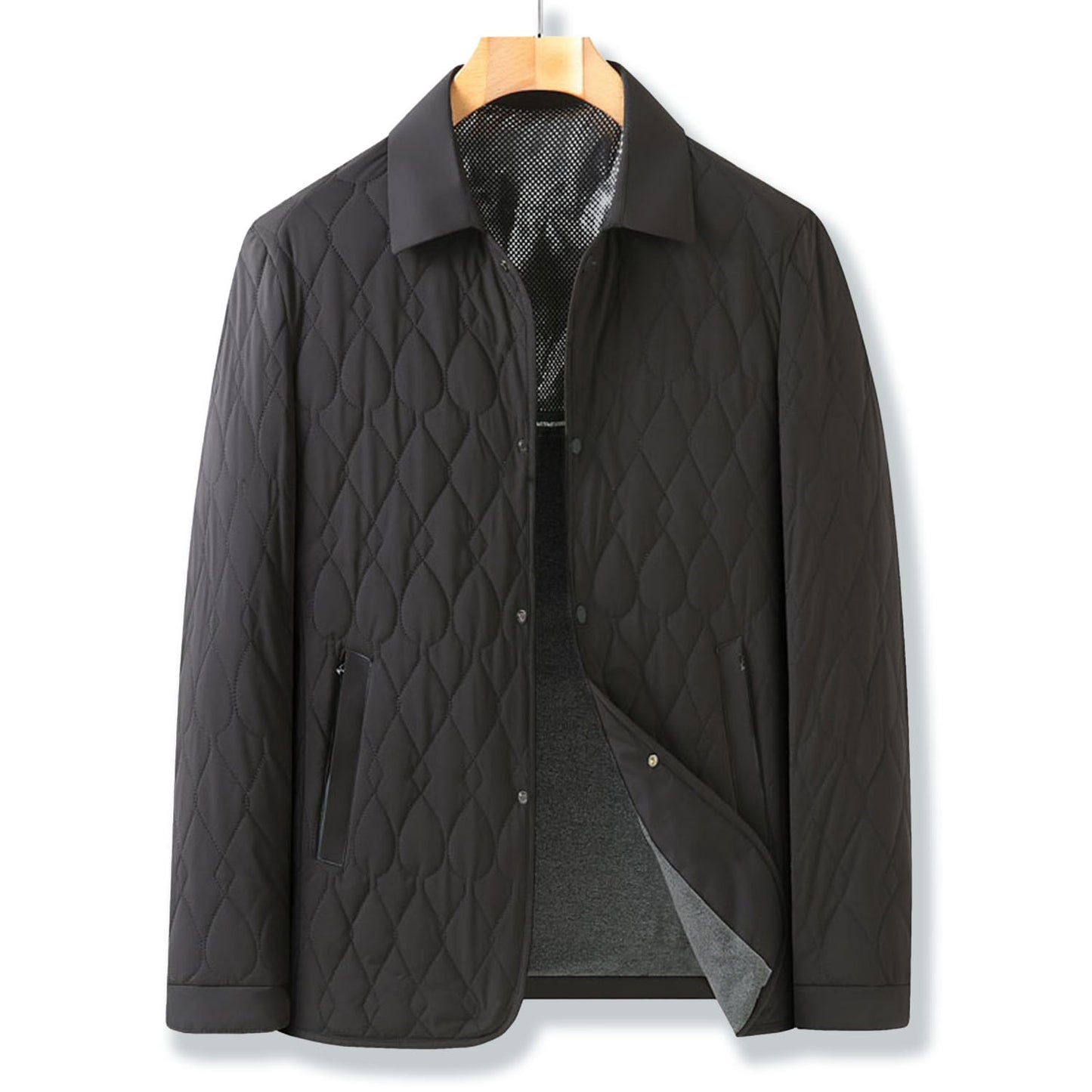 Isaac Quilted Jacket | Collared Button-Front Jacket