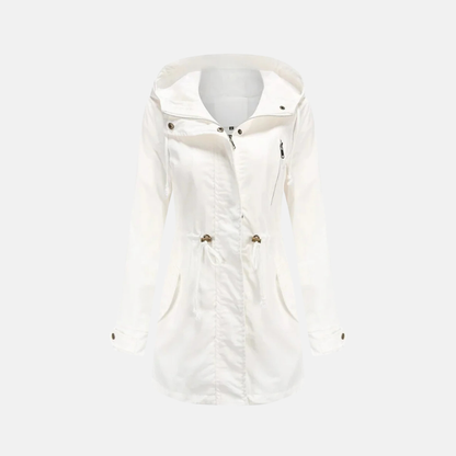 Women's utility jacket – relaxed fit – hood – adjustable waist – multiple pockets