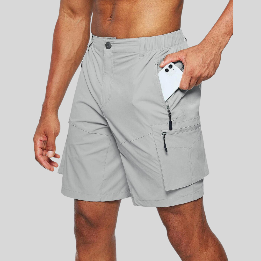 Zip Pocket Cargo Shorts for Men – Secure Storage & Relaxed Comfort