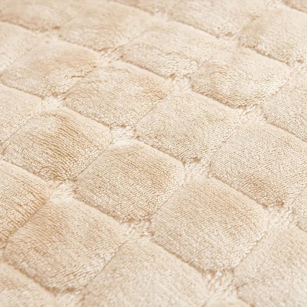 Quilted Velvet Armrest Panels Recliner Cover