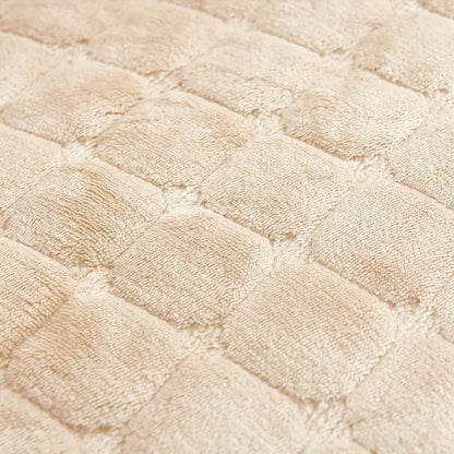 Quilted Velvet Armrest Panels Recliner Cover