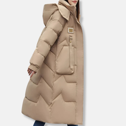 Ruby Hooded Puffer Coat | Oversized Longline Puffer Coat