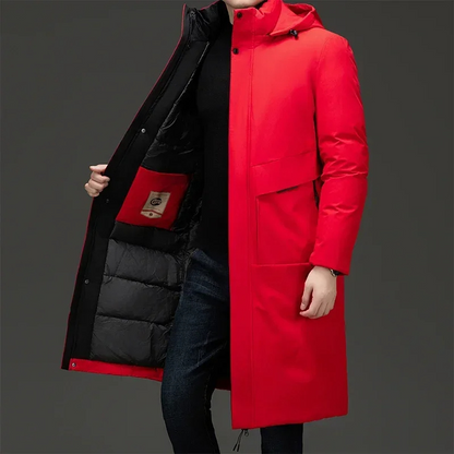 Giovanni Relaxed Fit Puffer Coat | Hooded Knee-Length Puffer Coat