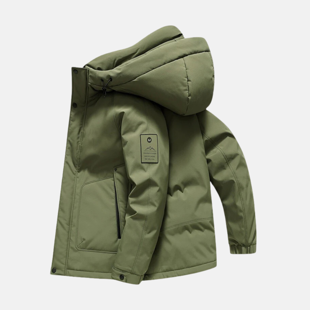 Antonio Hooded Puffer Parka | Quilted Zip Front Puffer Parka