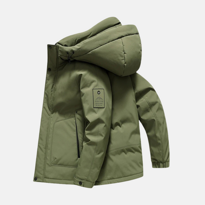 Antonio Hooded Puffer Parka | Quilted Zip Front Puffer Parka