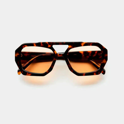Women's sunglasses – Geometric frame – Tinted lenses – Vintage style