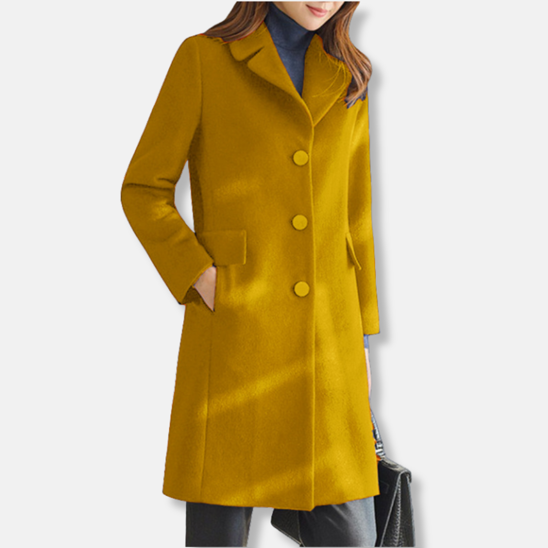 Harriet Fitted Trench Coat | Everyday Knee-Length Trench Coat