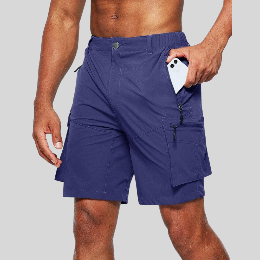 Zip Pocket Cargo Shorts for Men – Secure Storage & Relaxed Comfort