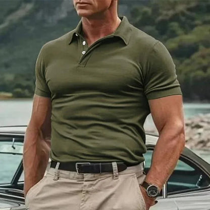 Men's polo – Slim fit – Soft knit – Short sleeves – Elegant structured collar