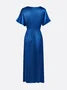 Ruched Wrap Maxi Dress for Women – Elegant & Flattering