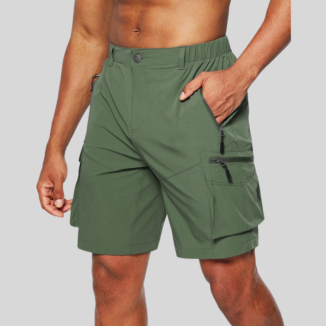 Zip Pocket Cargo Shorts for Men – Secure Storage & Relaxed Comfort