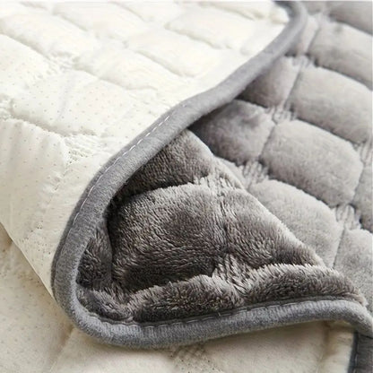 Quilted Velvet Armrest Panels Recliner Cover