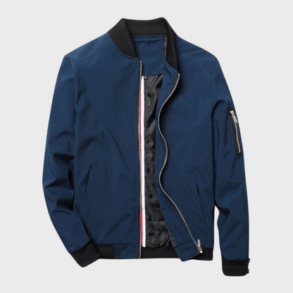 Roberto Slim Fit Bomber Jacket | Casual Zip Front Jacket