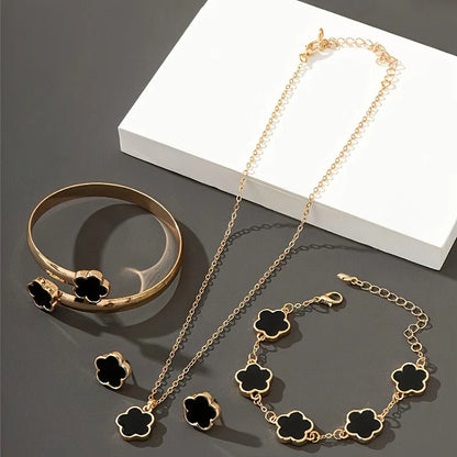 Alessia Four-Piece Set | Necklace, Earrings, Bracelet & Bangle Set