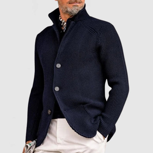 Men's Cardigan – Slim Fit – Textured Knit – Button-Up