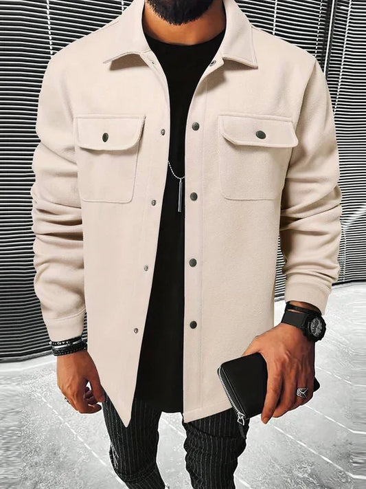 Men's jacket – Structured fit – Premium fabric – Classic collar – Chest pockets
