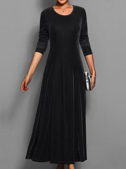 Paola A-Line Maxi Dress | Long Sleeve Formal Maxi Dress