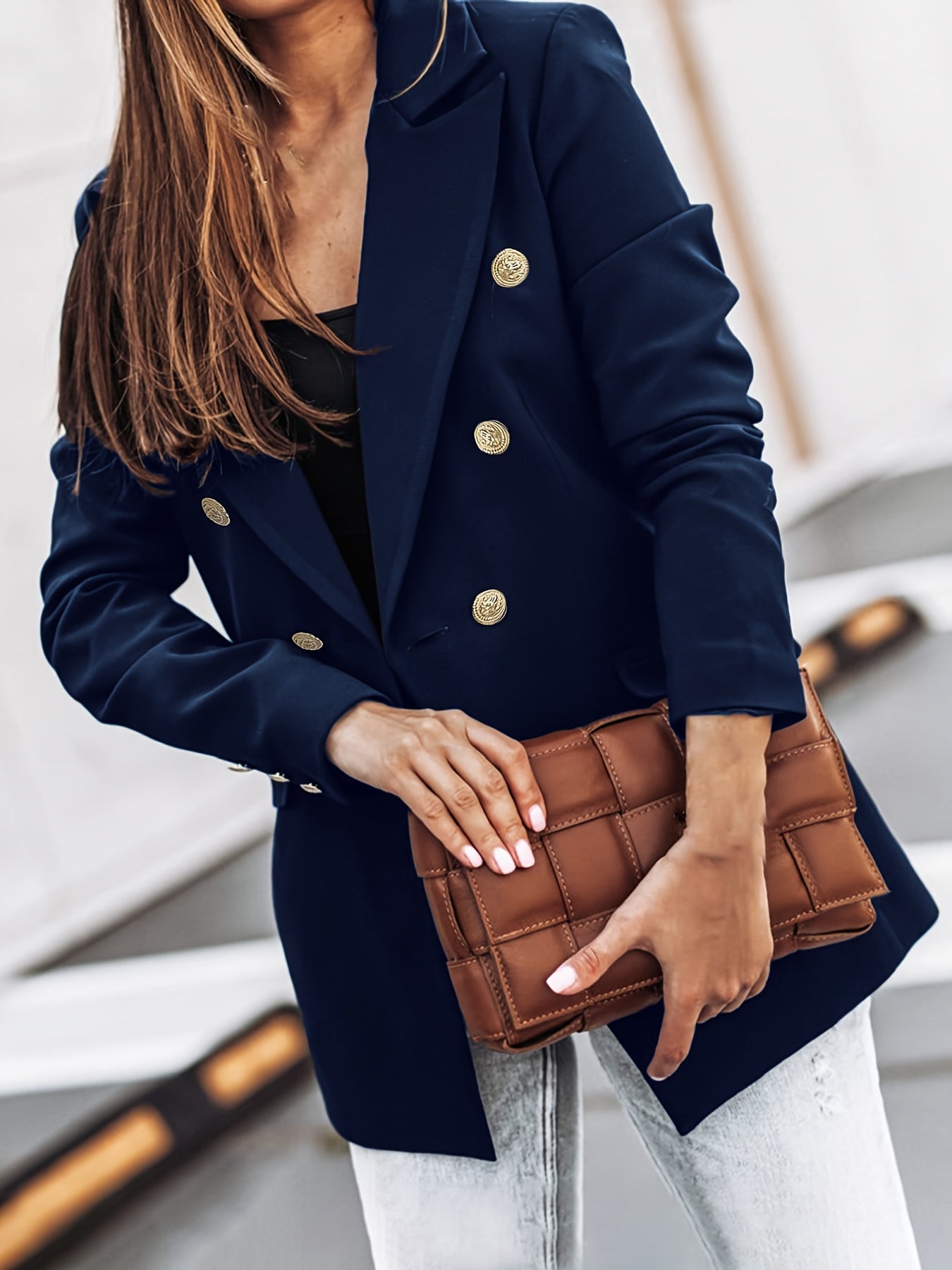 Jennifer Casual Workwear Blazer | Buttoned Blazer