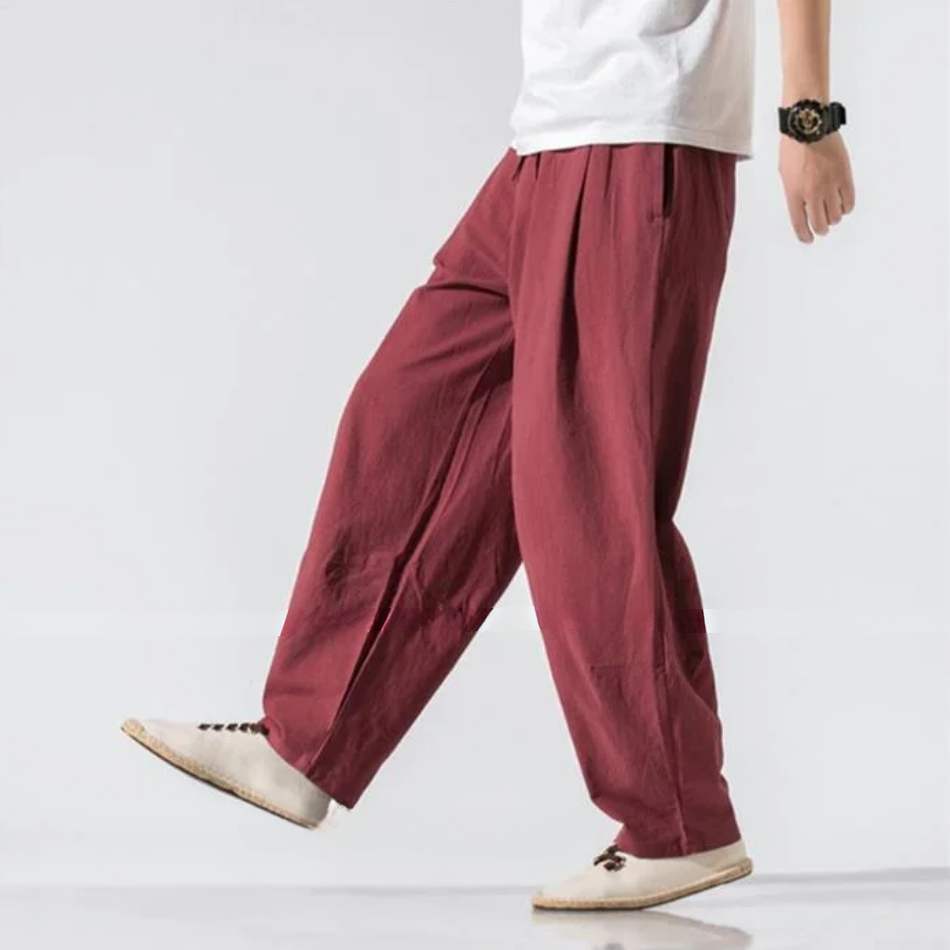 Noah Linen Pants | Wide-Leg Linen Blend Pants