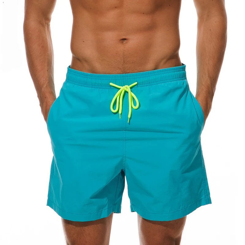 Men's swim shorts – Relaxed fit – Quick-drying – Elastic waistband with drawstring