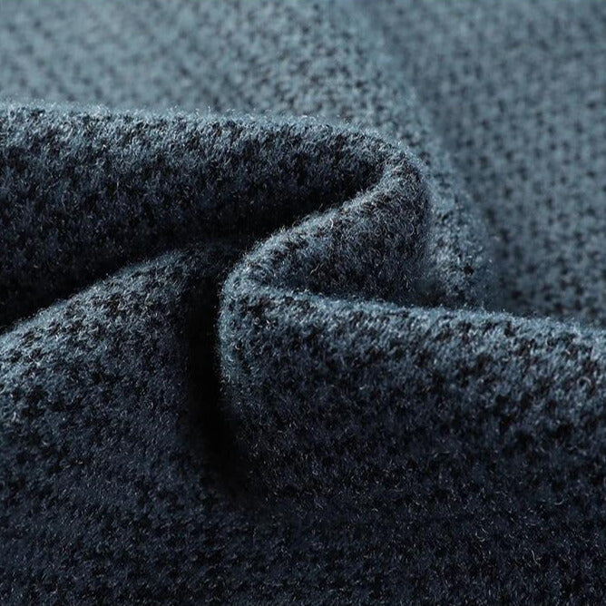 James Waffle Knit Sweater | Crewneck, Ribbed Cuffs & Hem Sweater