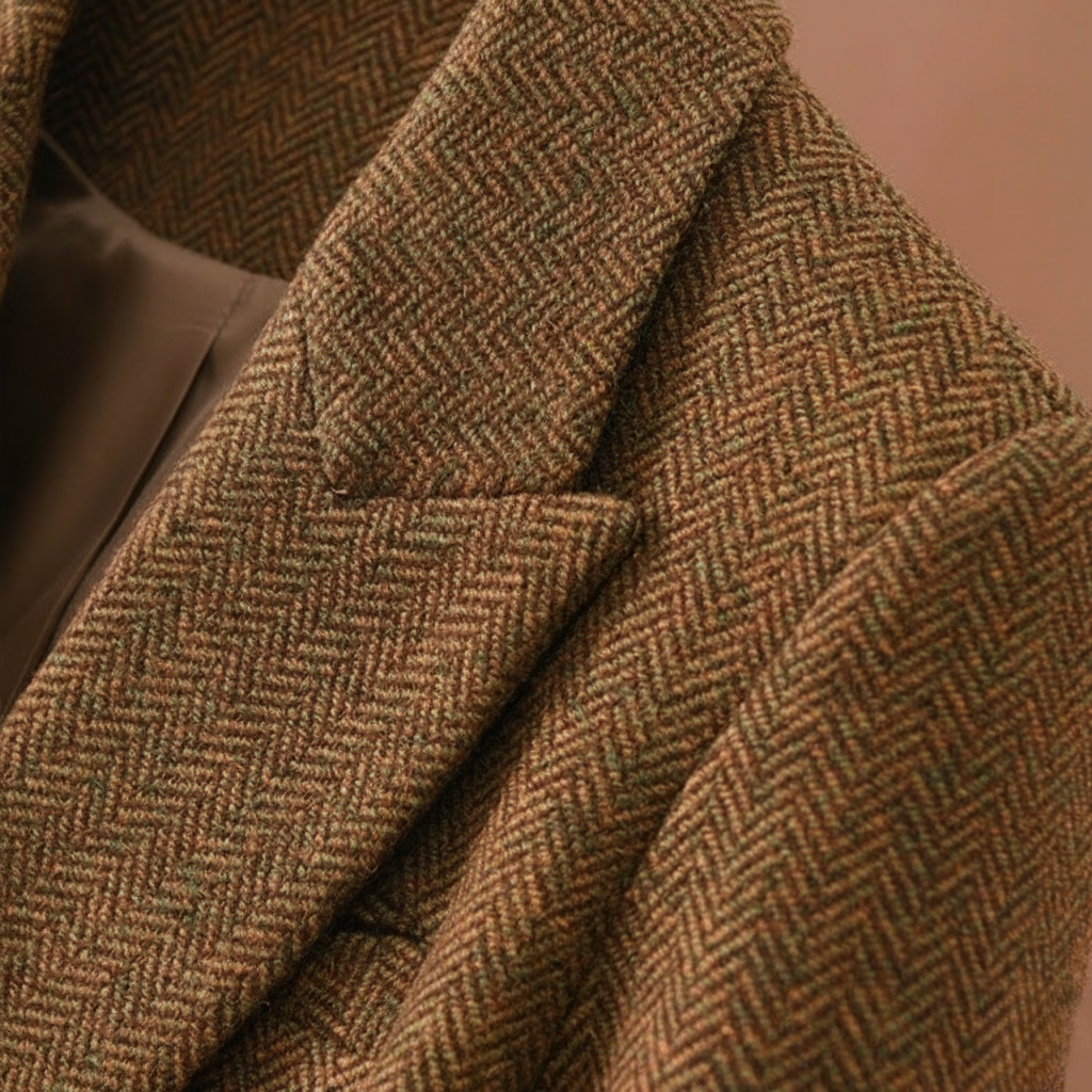 Sara Wool Jacket | Double-Breasted Mid-Length Suit Jacket