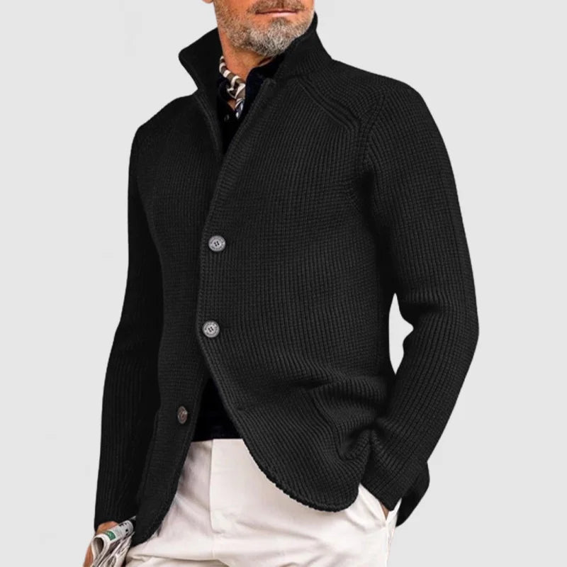 Men's Cardigan – Slim Fit – Textured Knit – Button-Up