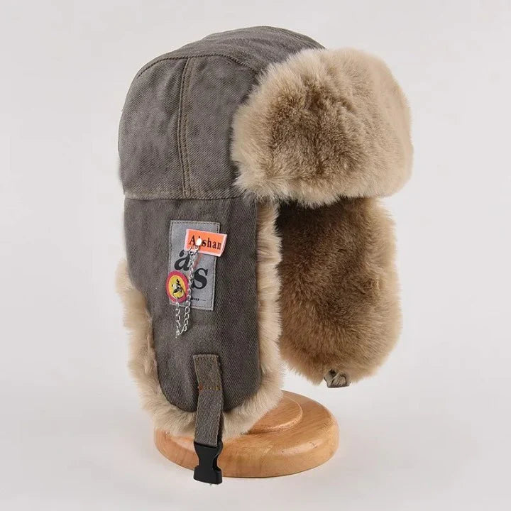 Joshua Fleece Ear Flap Trapper Hat | Fur Trim Trapper Hat