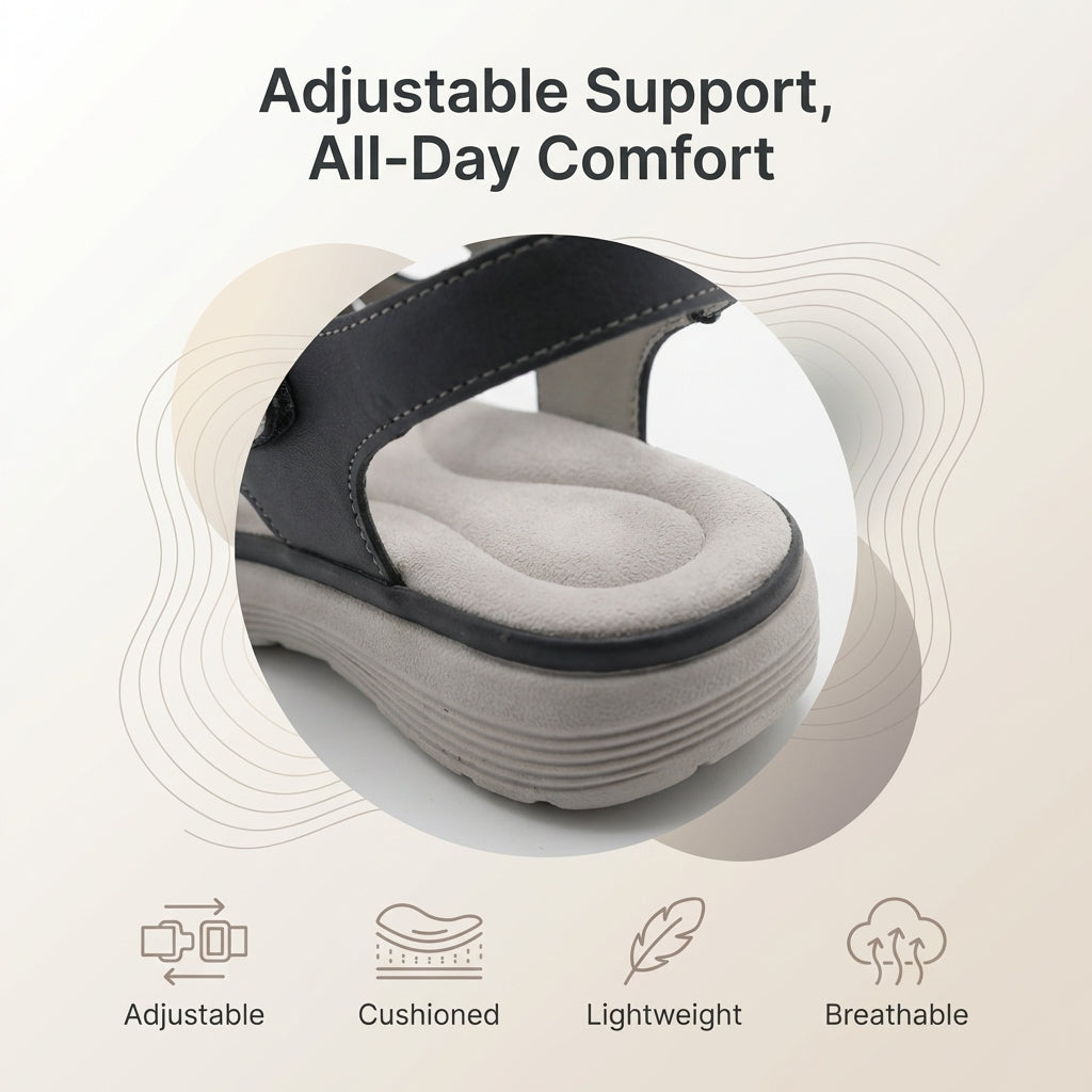 Orthopedic Platform Walking Sandals for Women – All-Day Comfort & Support