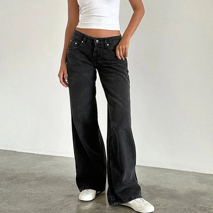 Giorgia High-Rise Wide-Leg Jeans | Washed Effect Jeans