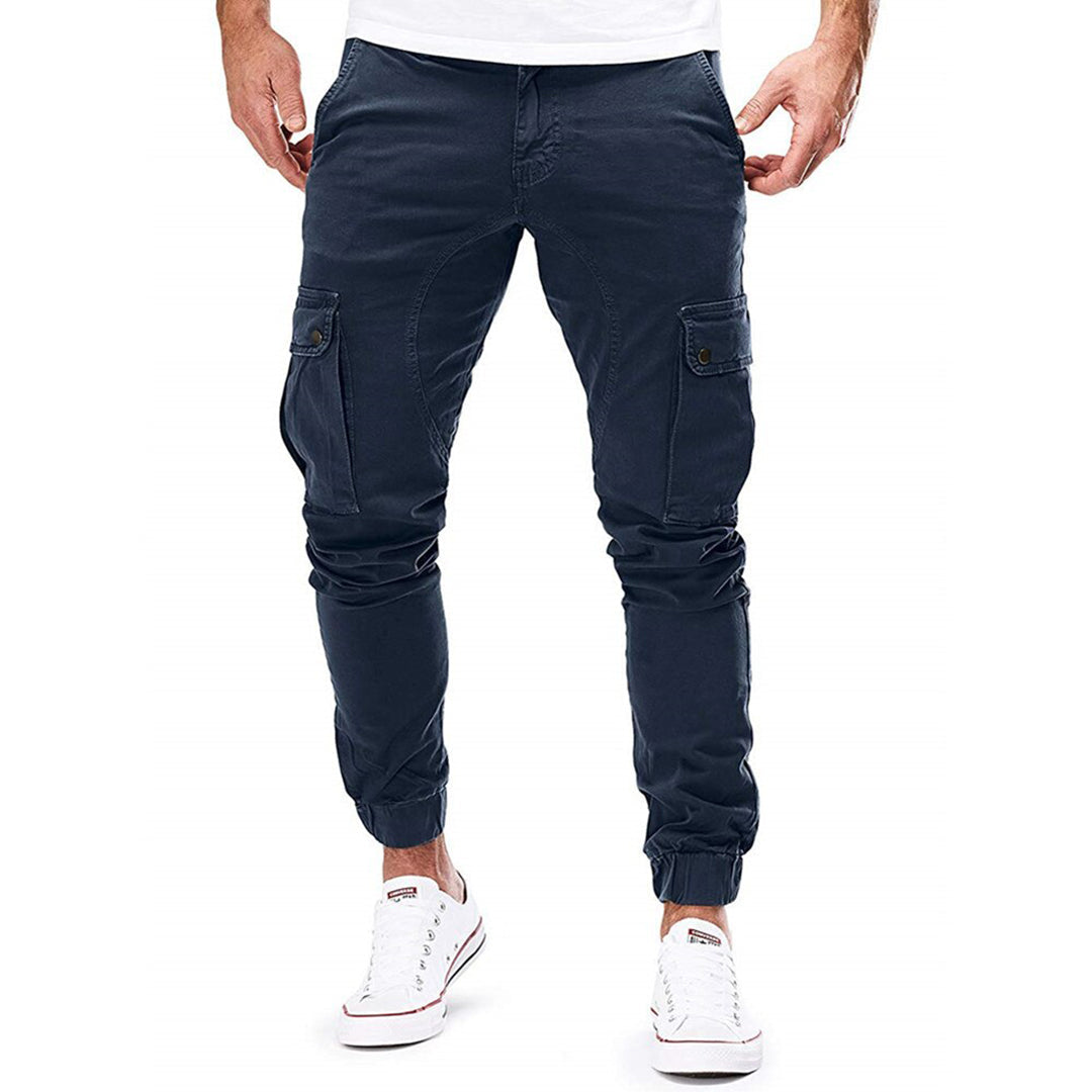 Daniel Tapered Cargo Joggers | Elastic Cuffs, Solid Color Joggers
