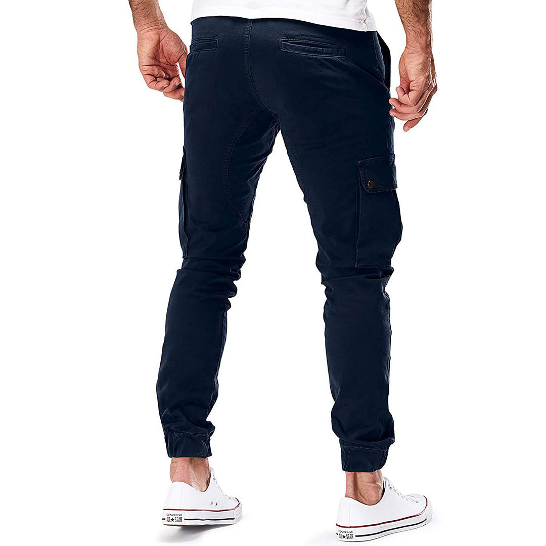 Daniel Tapered Cargo Joggers | Elastic Cuffs, Solid Color Joggers