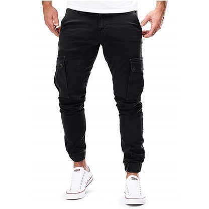 Daniel Tapered Cargo Joggers | Elastic Cuffs, Solid Color Joggers