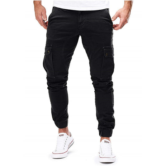 Daniel Tapered Cargo Joggers | Elastic Cuffs, Solid Color Joggers