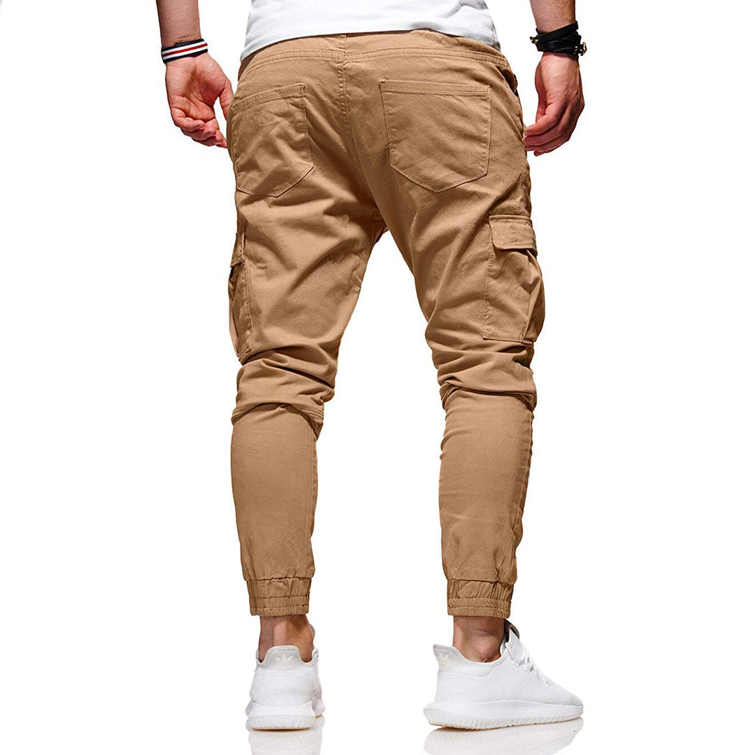 Daniel Tapered Cargo Joggers | Elastic Cuffs, Solid Color Joggers