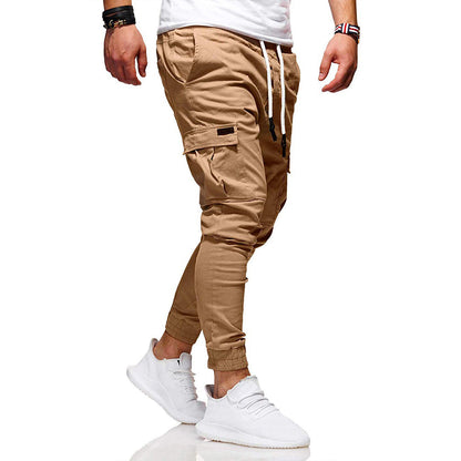 Daniel Tapered Cargo Joggers | Elastic Cuffs, Solid Color Joggers