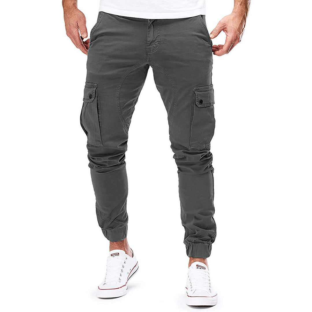 Daniel Tapered Cargo Joggers | Elastic Cuffs, Solid Color Joggers
