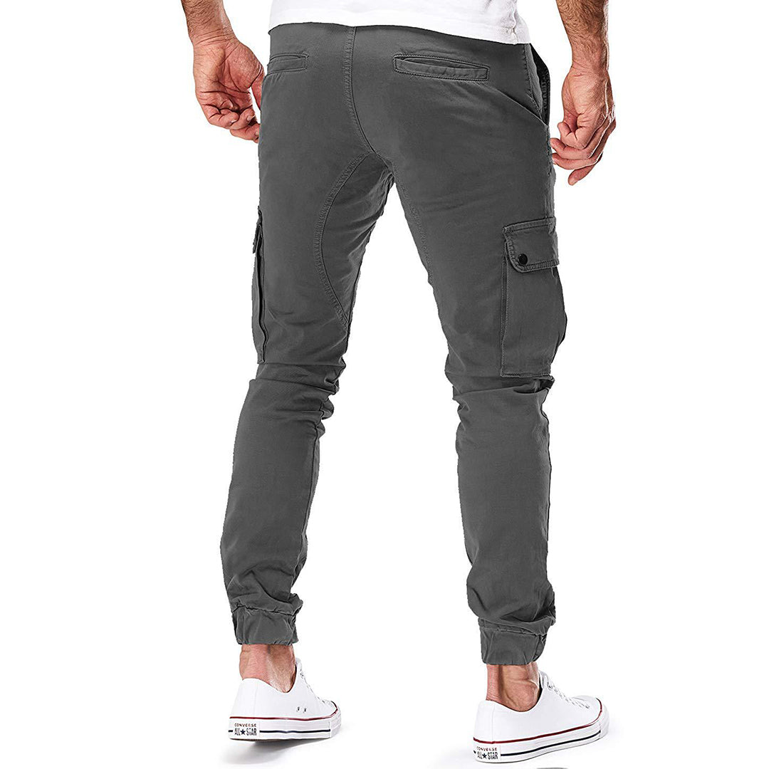 Daniel Tapered Cargo Joggers | Elastic Cuffs, Solid Color Joggers