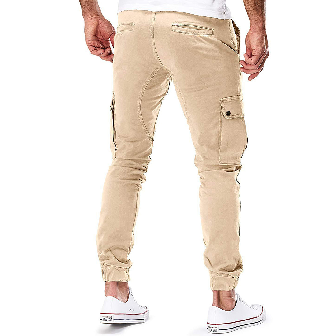 Daniel Tapered Cargo Joggers | Elastic Cuffs, Solid Color Joggers