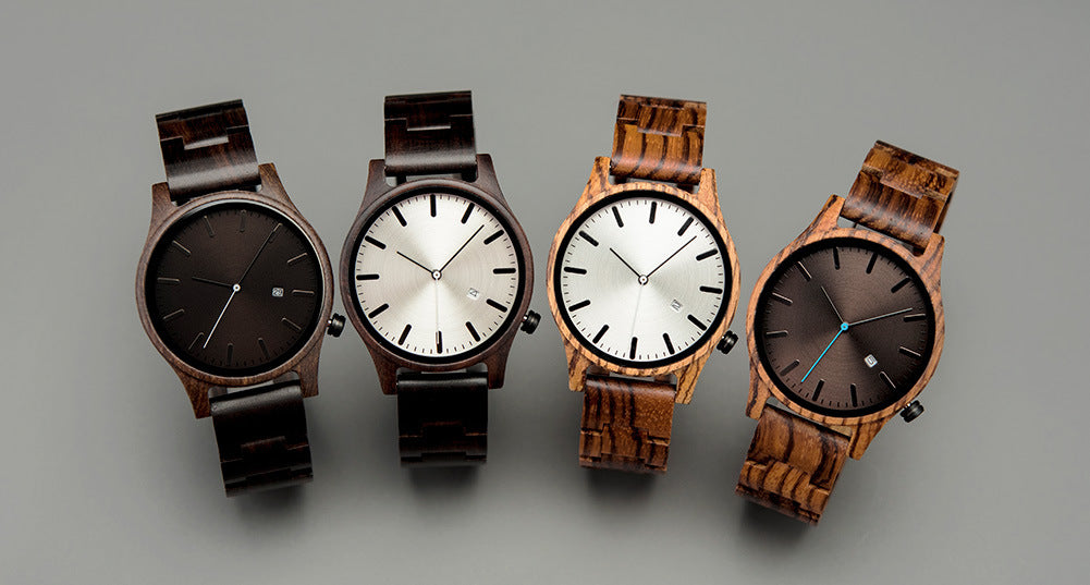 Elias Quartz Watch | Walnut Wood, Minimalist Design