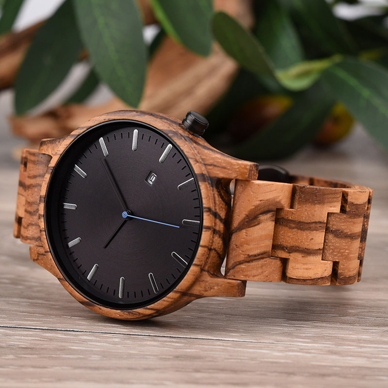 Elias Quartz Watch | Walnut Wood, Minimalist Design