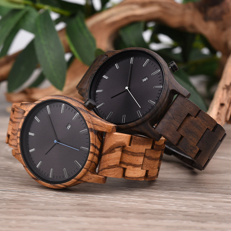 Elias Quartz Watch | Walnut Wood, Minimalist Design
