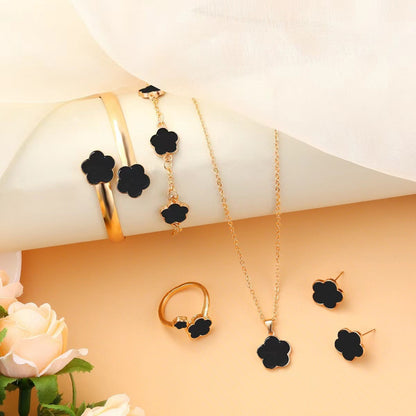 Alessia Four-Piece Set | Necklace, Earrings, Bracelet & Bangle Set