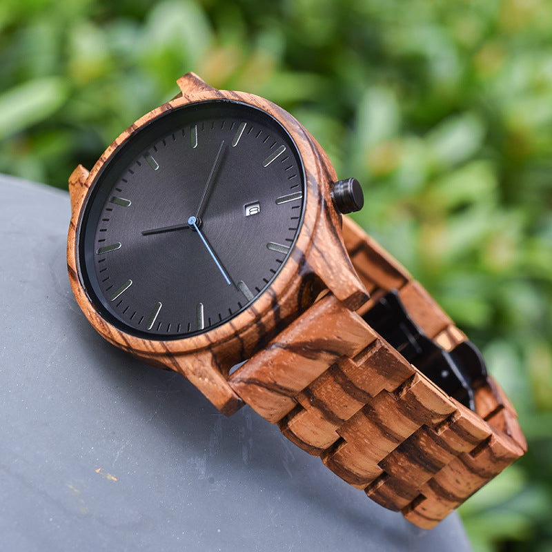 Elias Quartz Watch | Walnut Wood, Minimalist Design