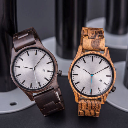 Elias Quartz Watch | Walnut Wood, Minimalist Design