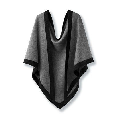 Veronica Triangle Scarf | Solid With Contrasting Trim Scarf