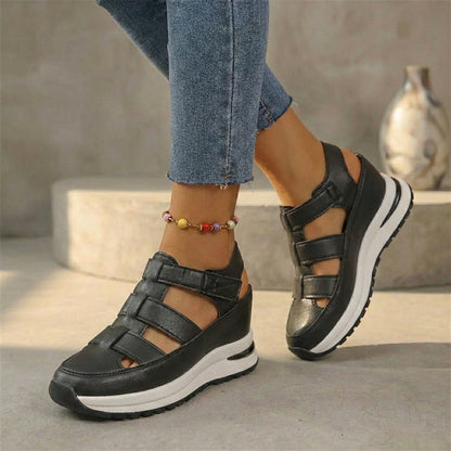 Closed-Toe Wedge Sneaker Sandals for Women – Orthopedic Comfort & Support
