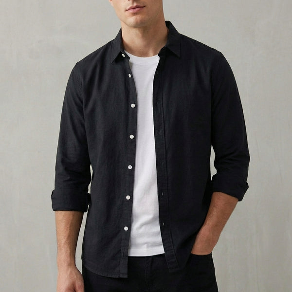 Relaxed Fit Button-Front Shirt for Men – Casual Style & Comfort