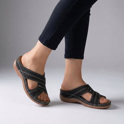 Orthopedic Wedge Sandals for Women – Breathable Comfort & Support