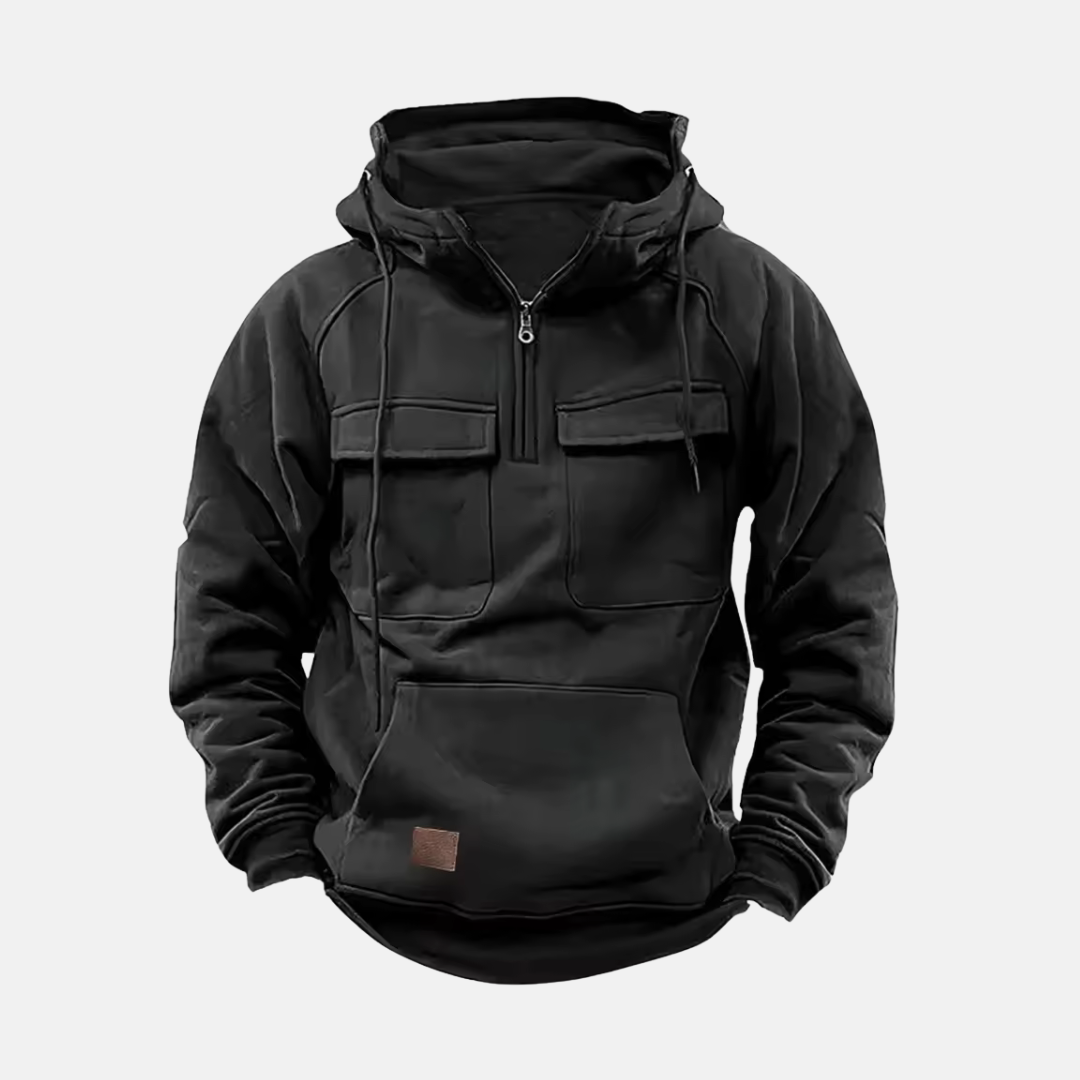 Tommaso Relaxed Fit Anorak Hoodie | Casual Half-Zip Anorak Hoodie
